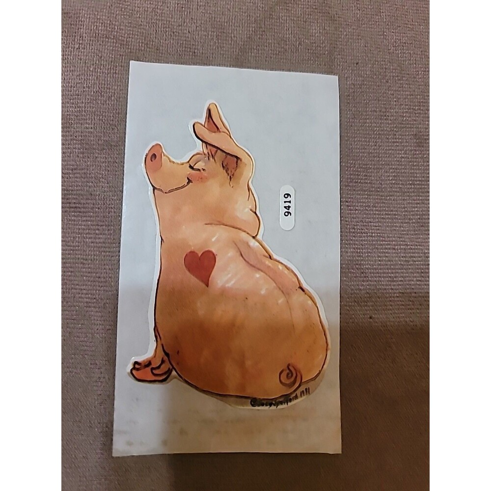 Vintage 1981 Suzy’s Zoo 3” pig sticker